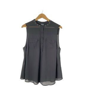 Torrid Sleeveless Semi Sheer Tunic Top Size 0‎ Black